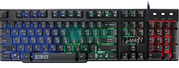 Клавиатура Qumo Dragon War Unicorn K01 проводная, USB Type-A, чёрный