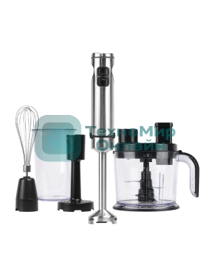 Блендер Centek CT-1315 (белый) 600 Вт, стальная насадка, чоппер, венчик, стакан 800мл