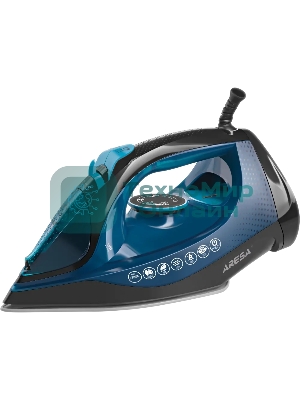 Утюг Aresa AR-3127 синий/черный, 2700 Вт, 45 г/мин, 145 г/мин, 320 мл
