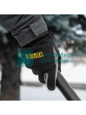 Перчатки универсальные Denzel 68086 искусственный мех, работа с сенсорным экраном, размер 8