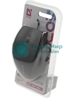 Мышь проводная Defender Accura MM-362 черный, 1600 dpi, USB, кнопки - 6
