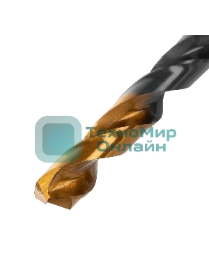 Сверло по металлу Denzel 7,5 мм, HSS-Tin, Golden Tip, 8 шт.