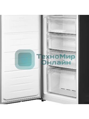 Морозильная камера Kuppersberg NFS 189 DX, High-Tech, отдельностоящая, ВхШхГ 185х60х65 см, объем 304 л, электронное управление, No Frost, LED дисплей, LED освещение, супер заморозка, инверторный компрессор, энергоэффективность А+, уровень шума 43 дБ, цвет черный