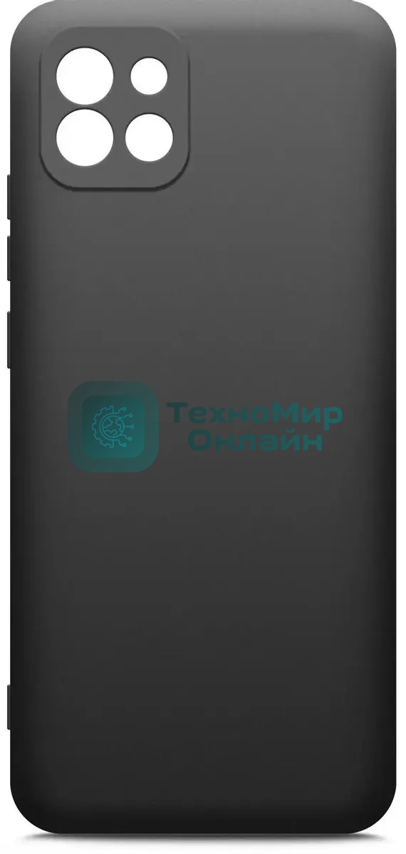 Чехол (клип-кейс) BORASCO Microfiber Case, для Samsung Galaxy A03, черный