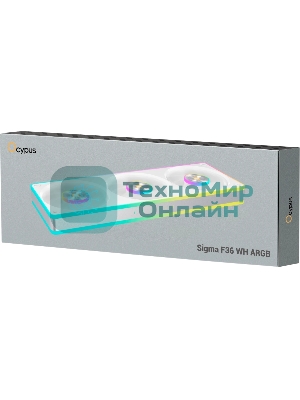 Вентилятор для корпуса Ocypus Sigma F36 WH ARGB, 3x120x120x25mm, 4-PIN PWM, 500-2200 RPM, 36 DBA MAX, FLUID DYNAMIC BEARING