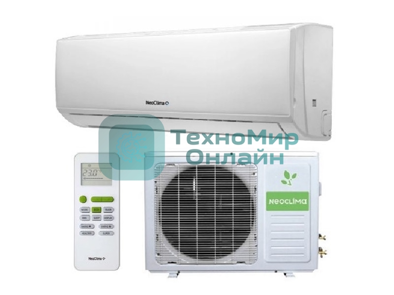 Кондиционер сплит-система настенного типа NeoClima NS/NU-HAL12F32 12000 BTU, 35 м², 31/42 дБ, охлаждение, обогрев, осушение, белый