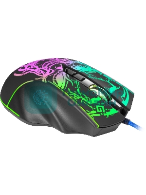 Мышь проводная Defender Bulletstorm GM-928 черный, 7200 dpi, USB, кнопки - 7