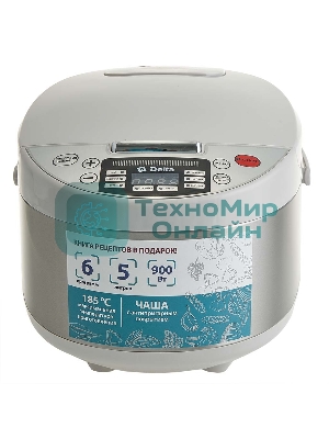 Мультиварка DELTA DL-6529 белый, 900 Вт, 5л, 6 ПРОГРАММ (4)