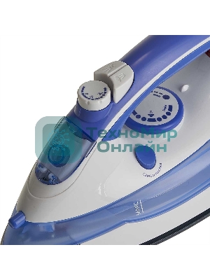 Утюг Delta DL-711 белый с фиолетовым, 2400 Вт, 20 г/мин, 120 г/мин, 250 мл