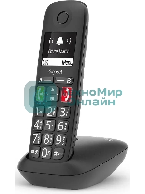 Радиотелефон Dect Gigaset E290 SYS черный АОН