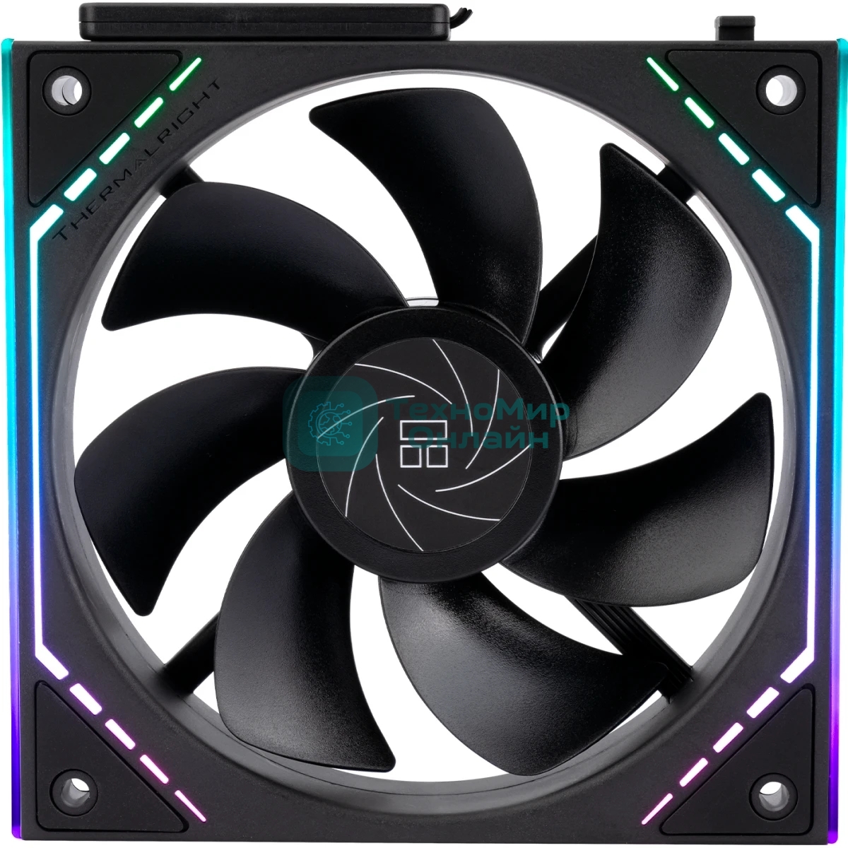 Кулер для корпуса Thermalright TL-M12QR Reverse (124x120x25mm, 4-pin PWM, ARGB, 47.6CFM, 23.2dBA, 1500RPM, черный)
