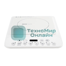 Плита настольная электрическая Centek CT-1517 белый, 2 кВт, индукция, конфорки - 1, стеклокерамика, сенсор