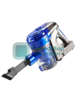 Пылесос вертикальный Kelli KL-8022 синий, питание от аккумулятора, 250 Вт, уборка сухая, пылесборник 1 л