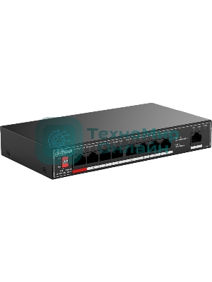 Коммутатор Dahua DH-SF1009P, 9×100 Мбит/с, неуправляемый