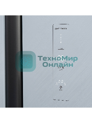 Холодильник Бирюса SBS 541 TWG текстурированное белое стекло двухкамерный 343/198 л морозилка слева, NoFrost, Side-by-side