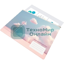 Папка на молнии ZIP Silwerhof CLOUD A4+ ПВХ 0.25мм