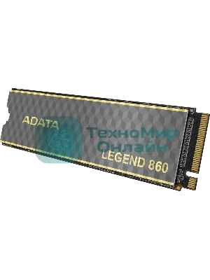Накопитель SSD ADATA LEGEND 860, 2Tb, PCIe 4.0 x4, M.2 2280, NVMe, R/W 6000/5000, с радиатором