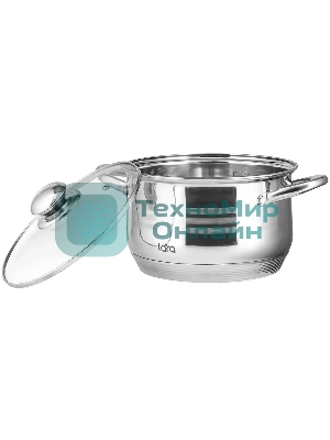 Кастрюля Lara LR02-582 SONATA 20x12,5 см, 3.9 л, нержавеющая сталь, с крышкой