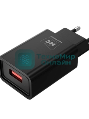 Сетевое зарядное устройство MORE CHOICE (4620202555724) NC07a СЗУ 1USB 2.0A для Type-C, черный