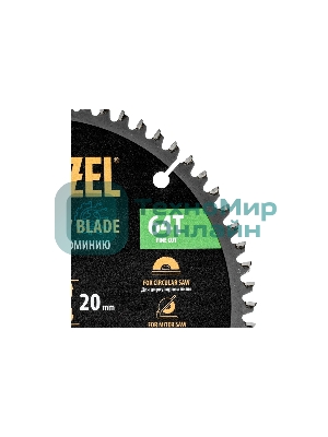 Пильный диск по алюминию Denzel ф190 х 20 мм, 64 зубьев