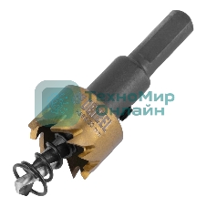 Коронка по металлу Denzel HSS, 20 мм, нитридтитановое покрытие