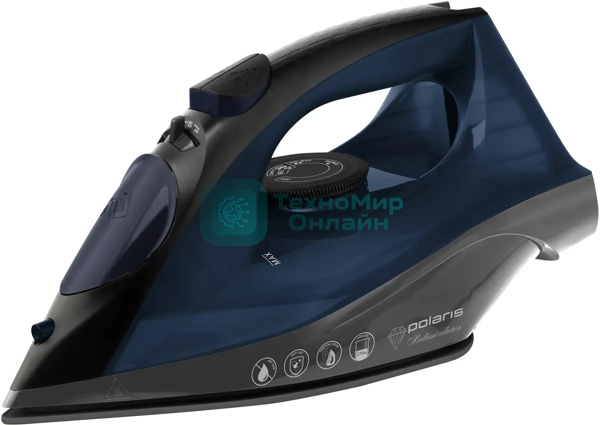 Утюг Polaris PIR 2430K 2400Вт синий/черный