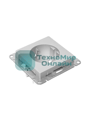 Механизм розетки EKF UP1-SOA-111 16А, с заземлением, со шторками, алюминий Эпика