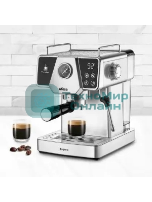 Кофеварка рожковая Ufesa BERGAMO серебристый, исп. кофе - молотый, 1.8 л, 1350 Вт, 20 бар