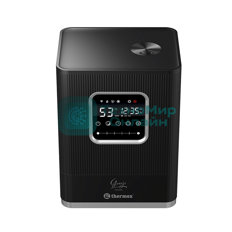Увлажнитель воздуха Thermex Granja Wi-Fi черный, 30 м², 4.3 л, ионизация, ароматизация, управление со смартфона