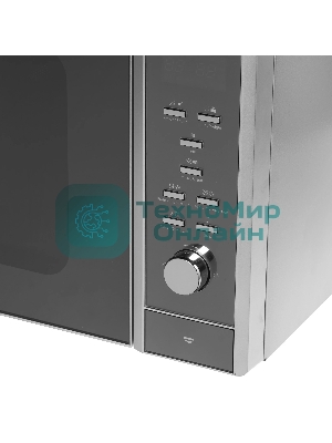 Микроволновая печь CASO MCG 30 Ceramic Chef серебристый, 30 л, 900 Вт, переключатели - кнопки, поворотный механизм