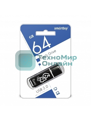Флешка USB Smartbuy 64 Gb USB Smartbuy Glossy series черный (SB64 GbGS-K)