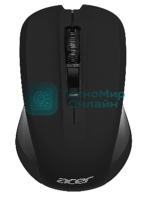 Мышь беспроводная Acer OMR010 черный, 1200 dpi, радиоканал, USB, кнопки - 3