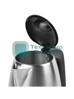 Чайник Centek CT-1070 матовый черный/серебристый 1.5л