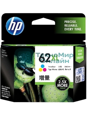 Картридж струйный HP 62XL C2P07AE многоцветный (415стр.) для HP OJ 200