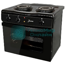 Плита электрическая Злата 231Т черный, конфорок 2 шт, духовка 25 л, 43 см x 47 см x 50 см