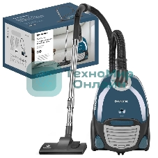 Пылесос EUROSTEK EVC-2002 синий, 400/2100 Вт, уборка сухая, пылесборник мешок 2 л