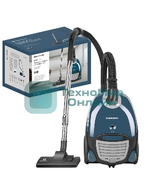 Пылесос EUROSTEK EVC-2002 синий, 400/2100 Вт, уборка сухая, пылесборник мешок 2 л