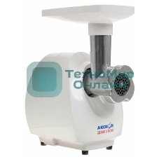 Мясорубка электрическая Аксион М25.03 белый, 1500 Вт, 1.7 кг/мин, защита от перегрузки, насадки - 5