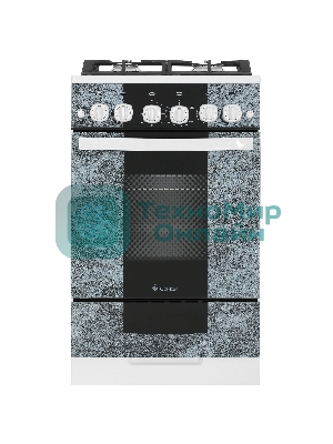 Плита газовая Gefest 5500-02 0113 мрамор, конфорок 4 шт, духовка 52 л, 50 см x 85 см x 58.5 см
