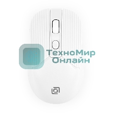 Мышь беспроводная Oklick 509MW белый, 1600 dpi, радиоканал, USB, кнопки - 4