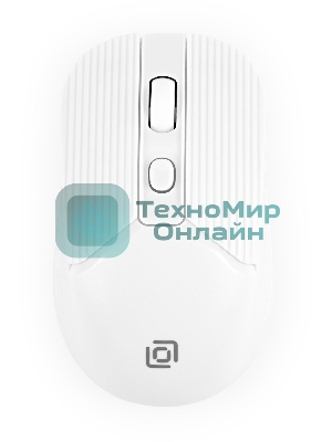 Мышь беспроводная Oklick 509MW белый, 1600 dpi, радиоканал, USB, кнопки - 4