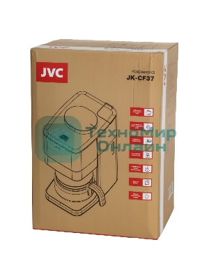 Кофеварка капельная JVC JK-CF37 черный, зерновой/молотый, 0.6 л, 730 Вт