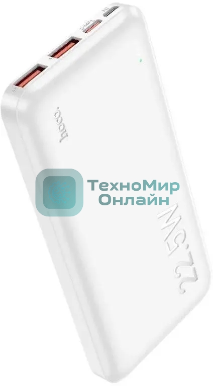 Портативный аккумулятор Hoco J101 Astute 10000mAh QC3.0/PD3.0 22.5W 5A 2xUSB-A/USB-C белый (J101 ASTUTE белый)