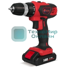 Дрель-шуруповерт Edon AD-14C, 14 В, 2 Ач, 25 Нм, щеточный