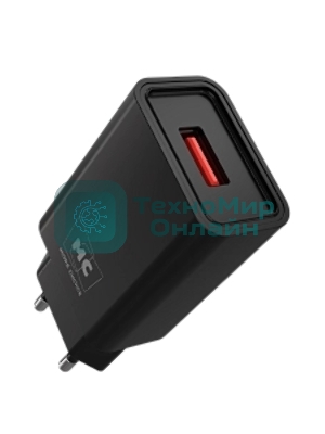 Сетевое зарядное устройство MORE CHOICE (4620202555724) NC07a СЗУ 1USB 2.0A для Type-C, черный