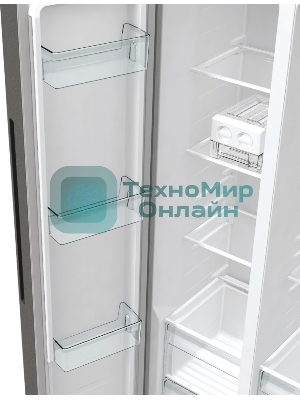 Холодильник Gorenje NRR9185EAXLWD серебристый двухкамерный 353/191л морозилка снизу, No Frost, Side by Side