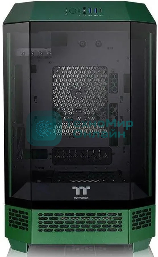 Компьютерный корпус Thermaltake The Tower 300 Racing Green зеленый без БП miniITX 8x120мм 6x140мм 2xUSB 3.0 audio bott PSU