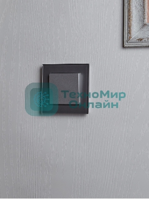 Рамка 1-местная IEK BRITE РУ-1-2-БрСе стекло серый