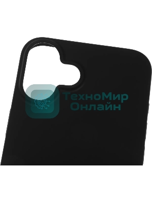 Чехол (клип-кейс) BoraSCO для Apple iPhone 16 Plus Silicone Case черный (73521)