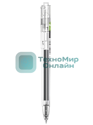 Ручка гелевая автоматическая Deli EG05-BK прозрачный, d=0.5мм, черные чернила